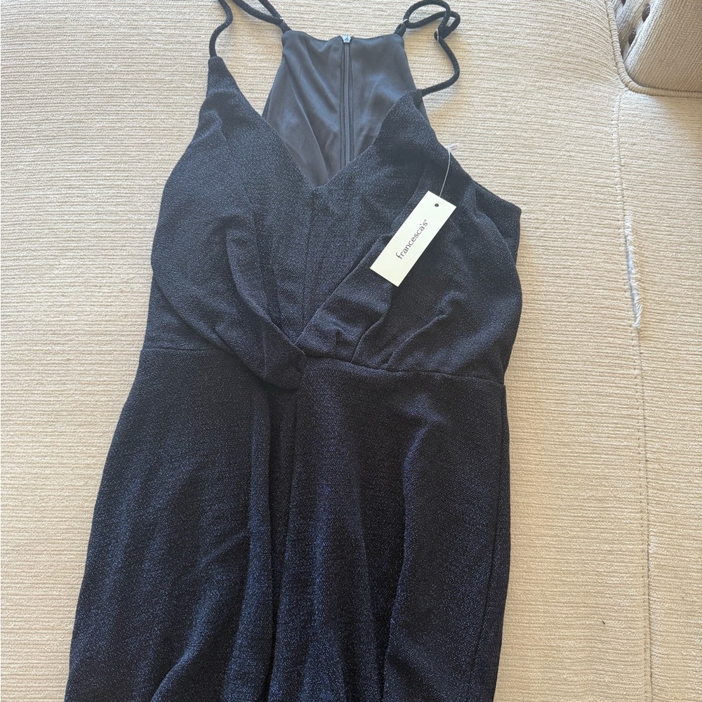 NWT- Francesca’s Navy Sparkle Romper